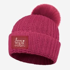 Love Your Melon Hibiscus Rose Foil Pom Beanie